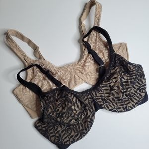 Olga 35519 Sheer Leaves Minimizer Bras